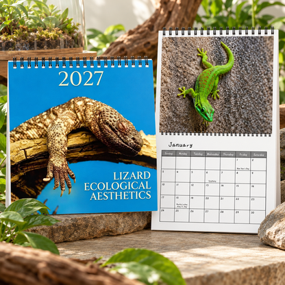 Lizard Ecological Aesthetics 2027 Wall Calendar – 12-Month Lizard Calendar, Extraordinary Reptile Wildlife Photography Hanging Planner for Nature & Reptile Lovers