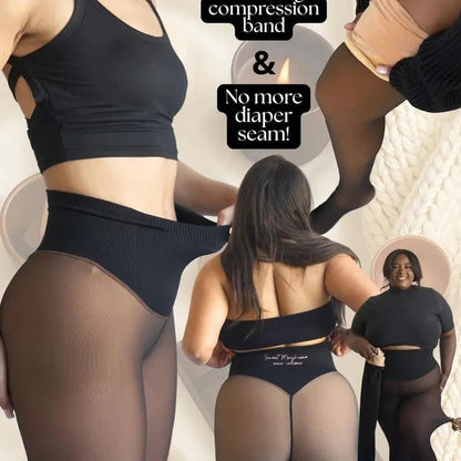 ❄️One-Seam Shaping Fleece Leggings✨✨Stay Warm.Look Snatched💕