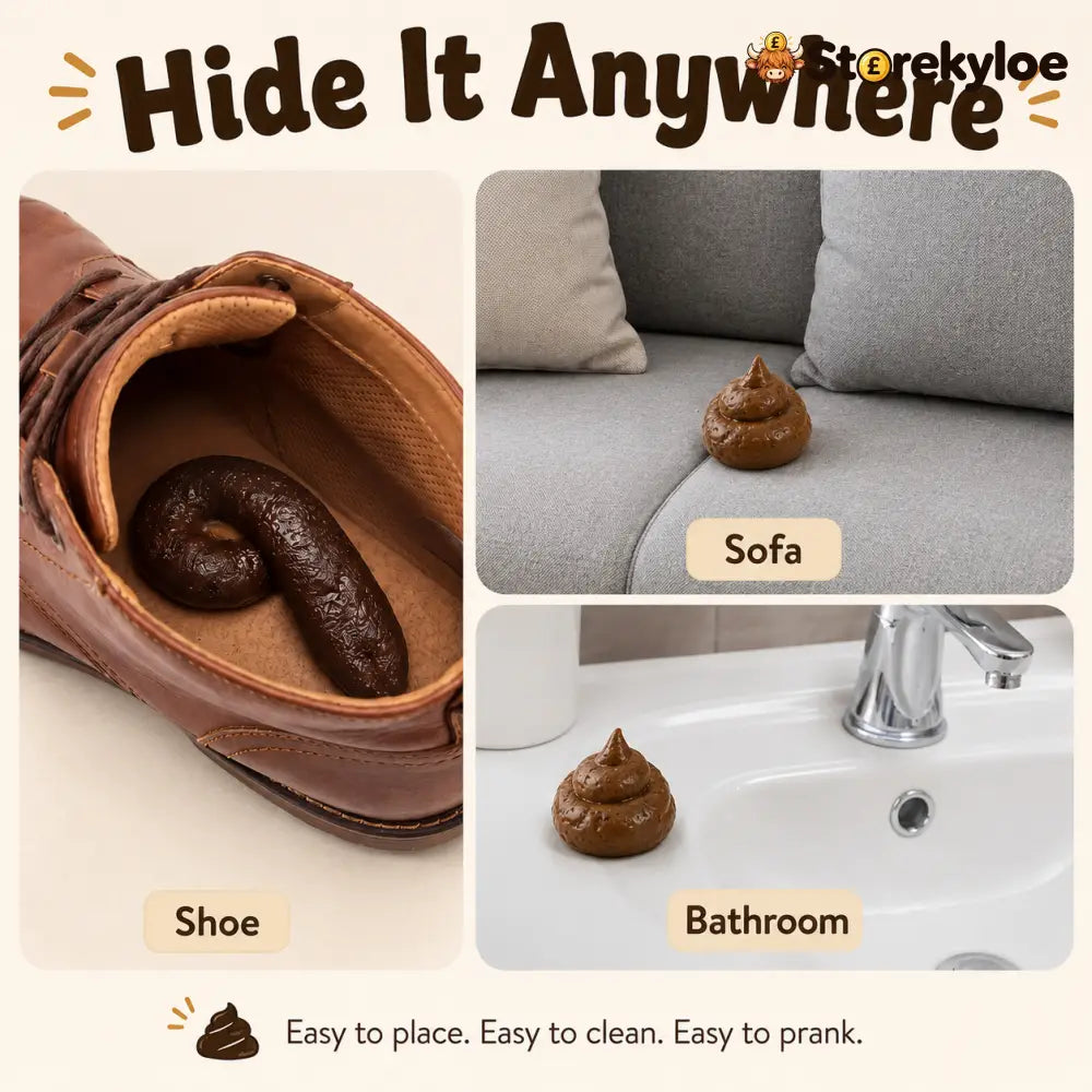 🔥7PCS Realistic Fake Poop Prank Set – Hilarious Gag Gift for Parties & Office