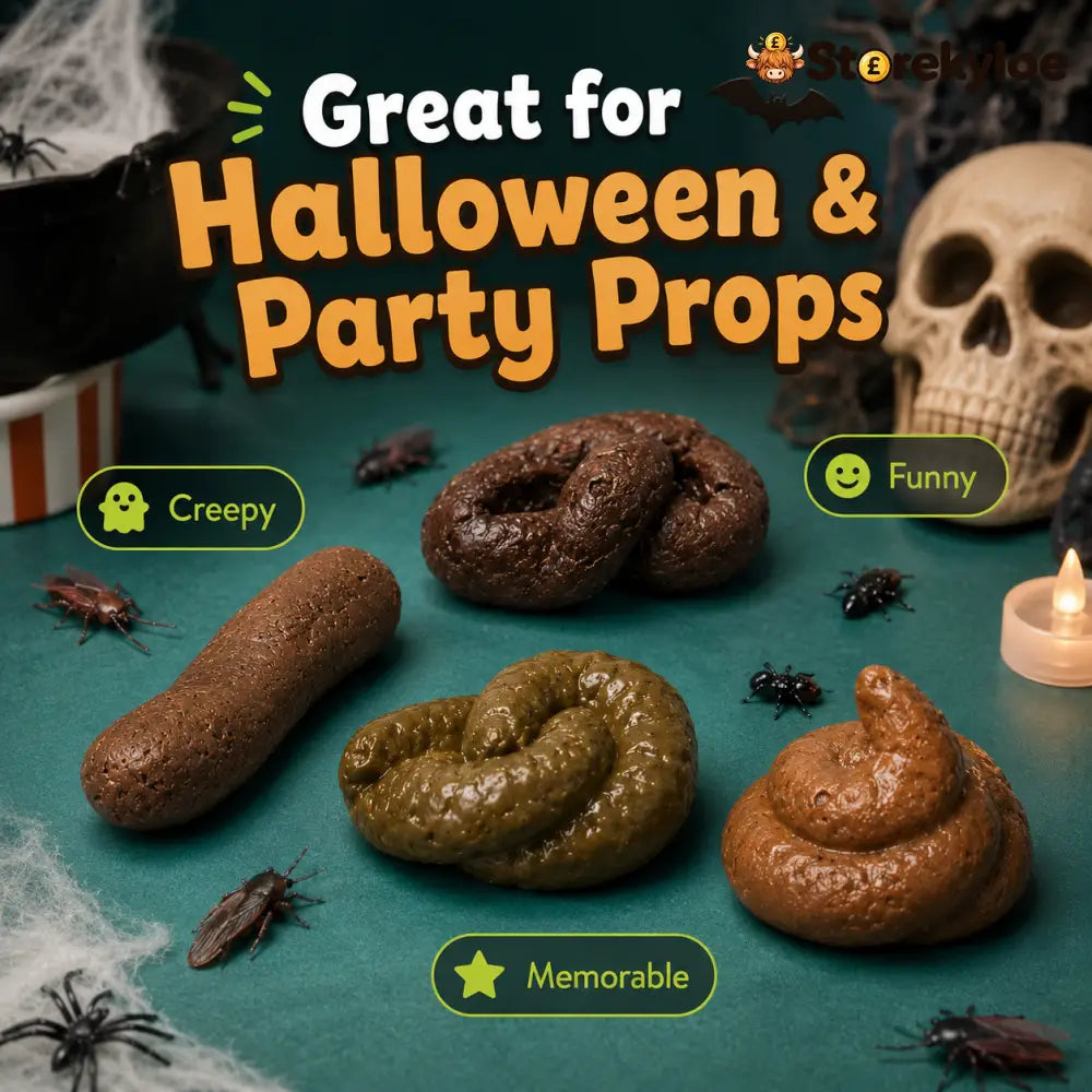 🔥7PCS Realistic Fake Poop Prank Set – Hilarious Gag Gift for Parties & Office