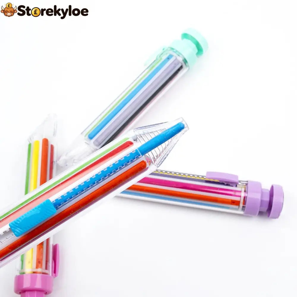 🖍️ 8-in-1 Multicolor Crayon | Compact Creative Pen - Houseware & Kitchen