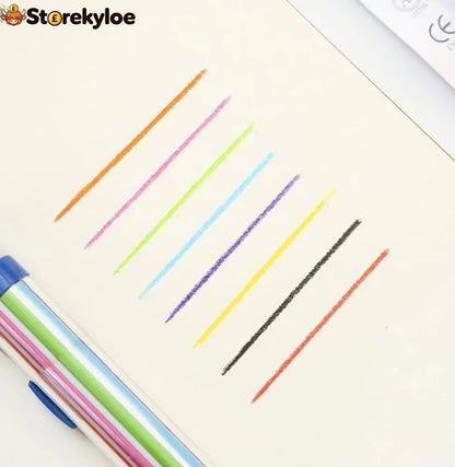 🖍️ 8-in-1 Multicolor Crayon | Compact Creative Pen - Houseware & Kitchen