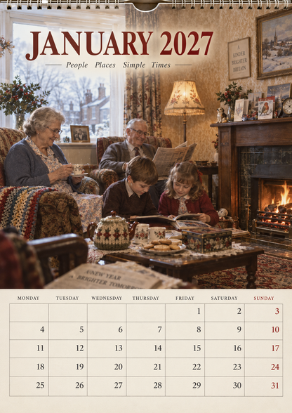 Britain We Remember 2027 Wall Calendar – A Nostalgic Journey Through 60s & 70s British Life