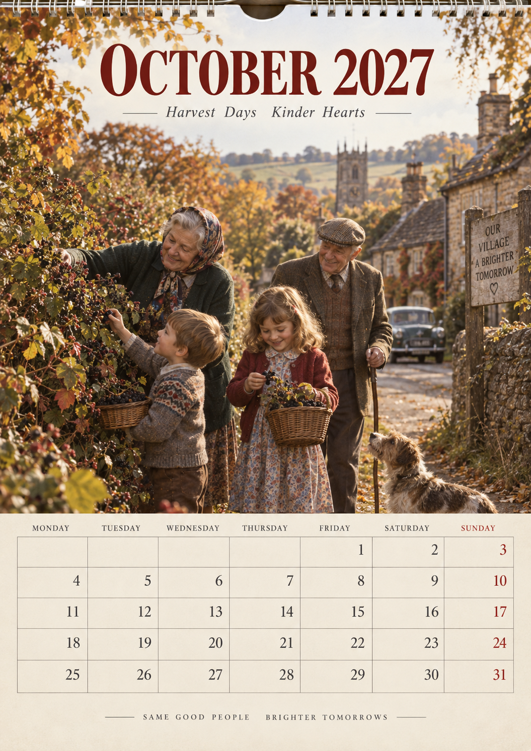 Britain We Remember 2027 Wall Calendar – A Nostalgic Journey Through 60s & 70s British Life