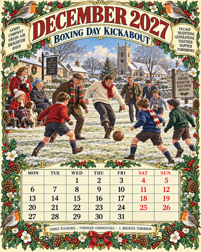 Britain at Play 2027 Wall Calendar – Leisure Days of the Sixties & Seventies ——The games, the days out, and the people who made them special.