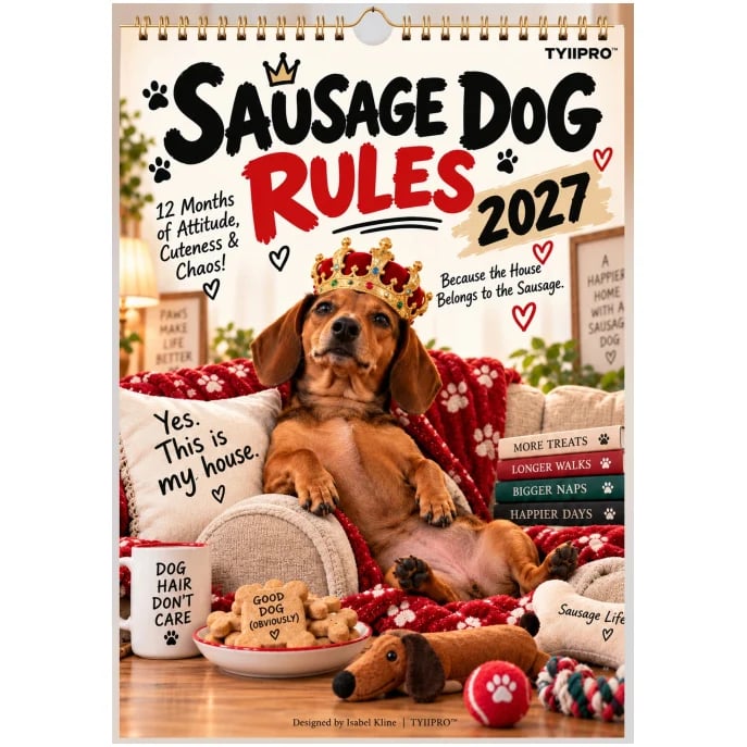 🐶 Long Body, Big Attitude: 2027 Funny Dachshund Calendar for Doxie Fans