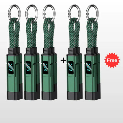 📢📢50% OFF !! ⏰4-in-1 Digital Display Keychain Charging Cable🔋📱