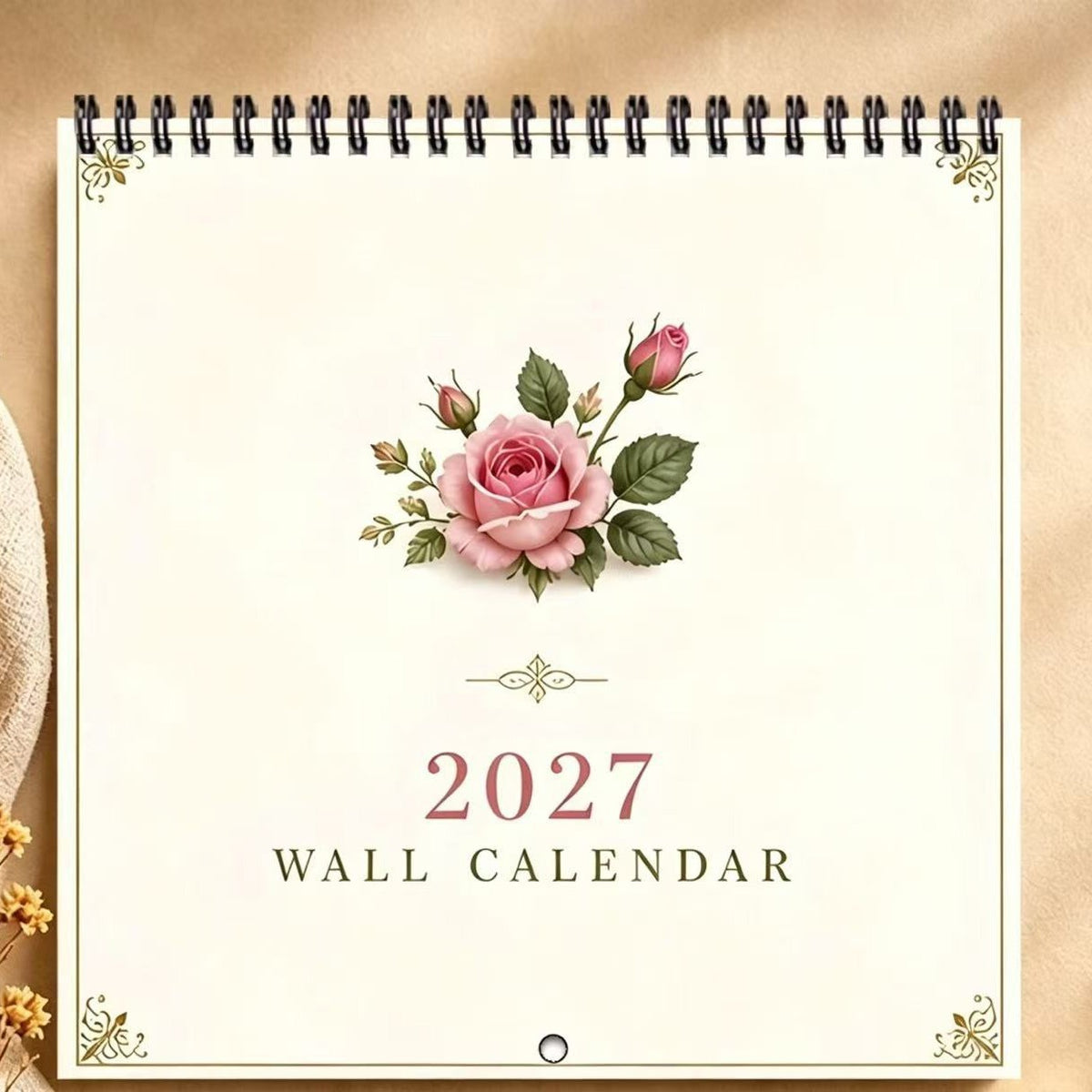 🌹 2027 Vintage Rose Wall Calendar