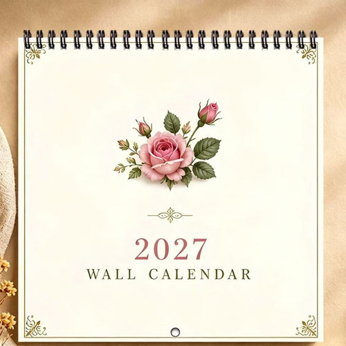 🌹 2027 Vintage Rose Wall Calendar