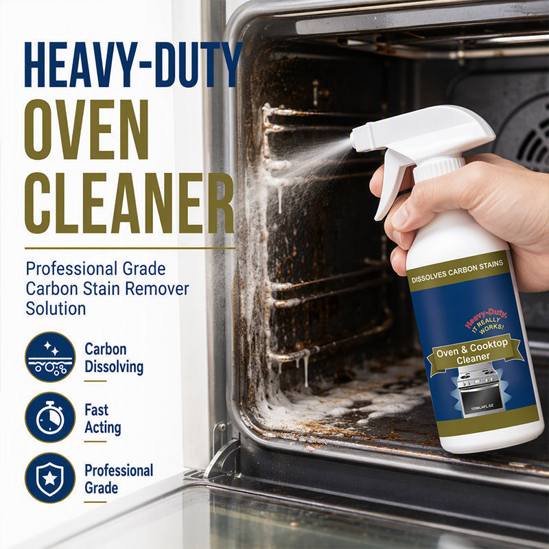 🔥hot Sale🧽 Heavy-duty Oven & Cooktop Cleaner Spray – Powerful Grease & Burnt-on Stain Remover ✨