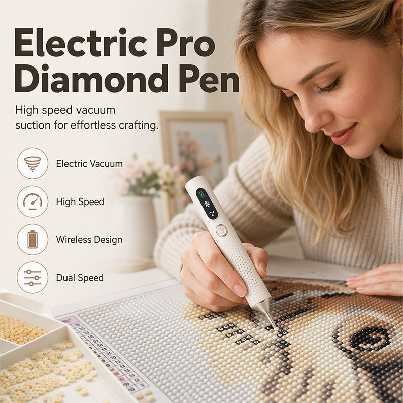 💎 Limited‑time 50% Off! ✨ Rechargeable Electric Diamond Pen – Precise, Comfortable, Time‑saving