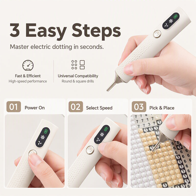 💎 Limited‑time 50% Off! ✨ Rechargeable Electric Diamond Pen – Precise, Comfortable, Time‑saving