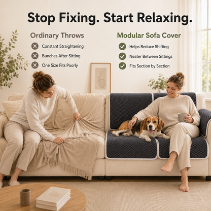 🛋️ Removable Sofa Cover – Washable Non-Slip Couch Protector 🐾