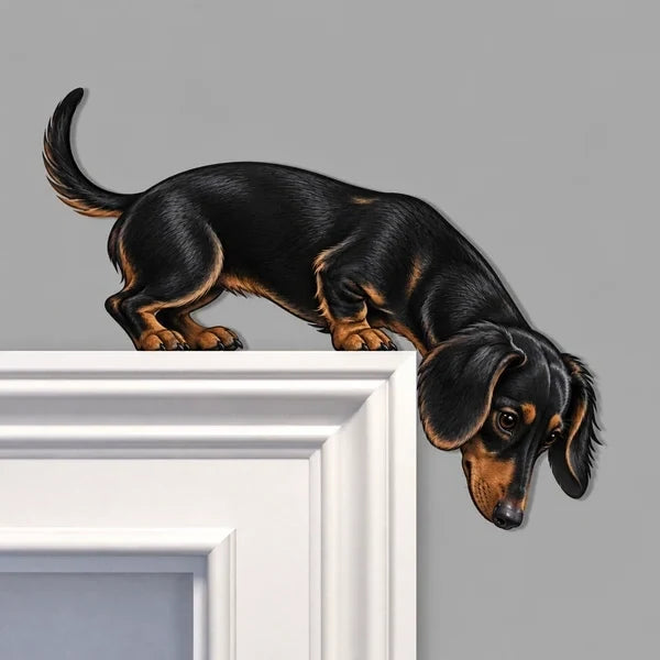 🐶👀 Peeking Pup Doorway Topper – Playful Dog Accent for Pet-Loving Homes