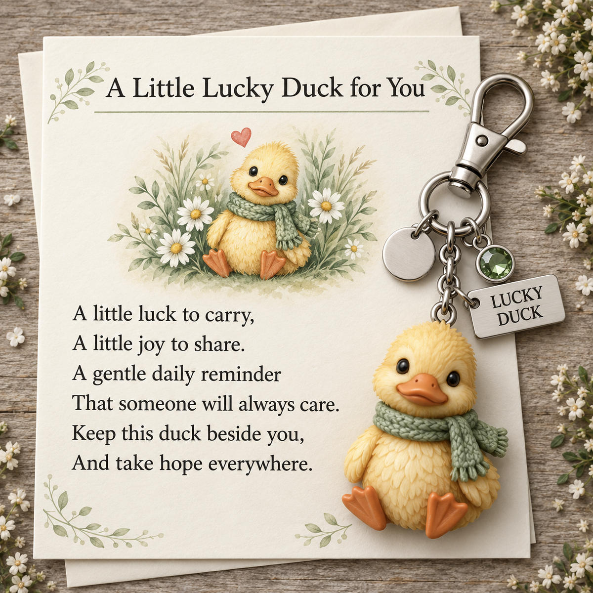 🎁 Little Woodland Animal Keyring & Poem Card Collection