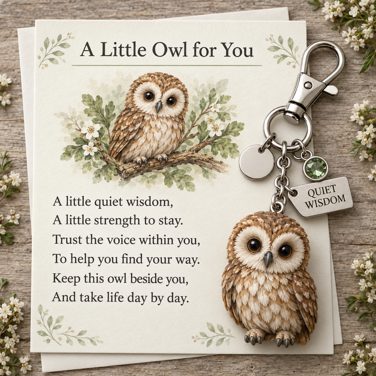 🎁 Little Woodland Animal Keyring & Poem Card Collection