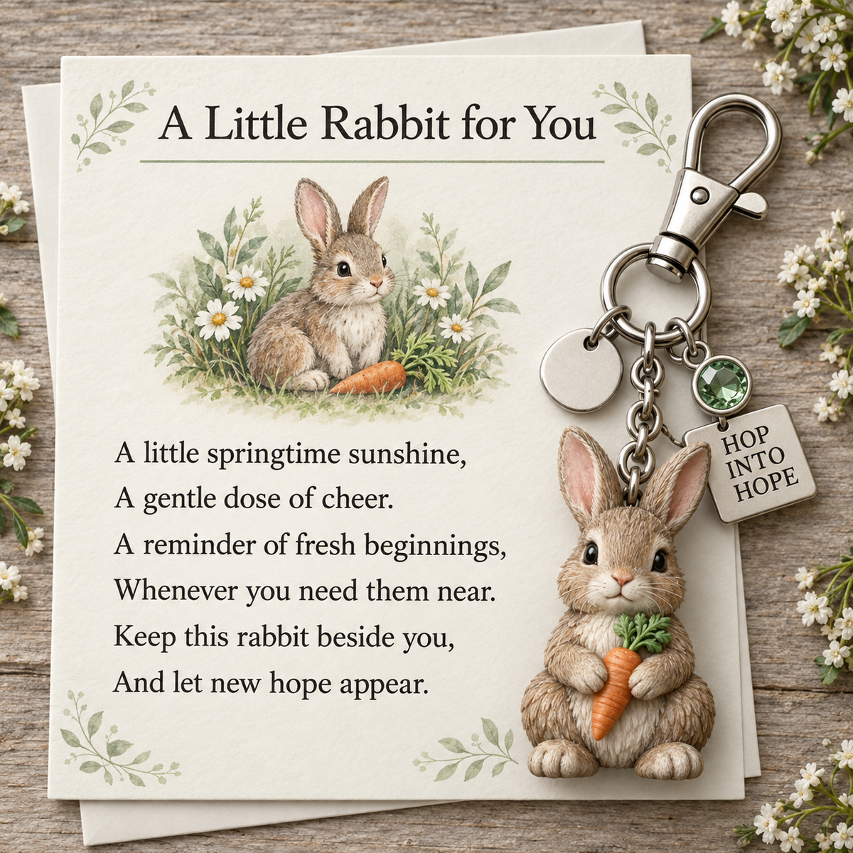🎁 Little Woodland Animal Keyring & Poem Card Collection