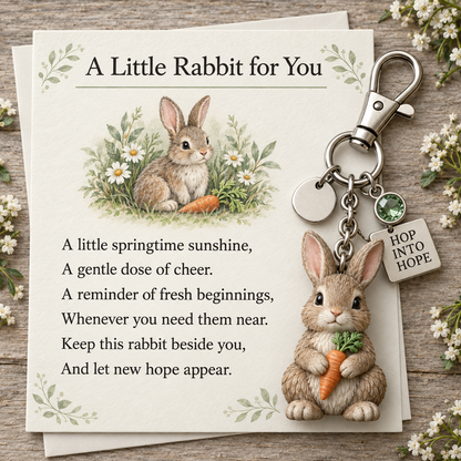 🎁 Little Woodland Animal Keyring & Poem Card Collection