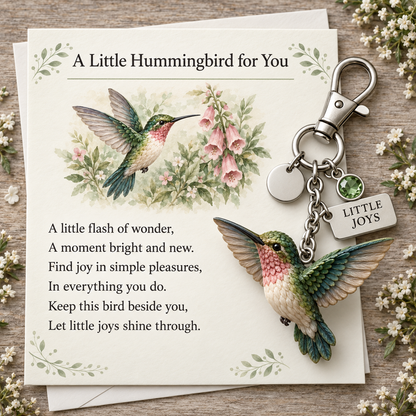 🎁 Little Woodland Animal Keyring & Poem Card Collection