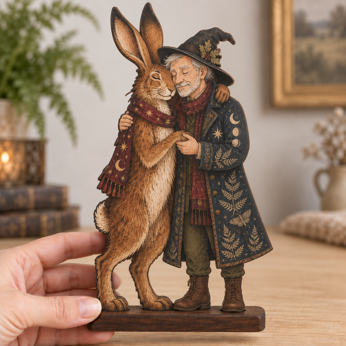 🎁2027 Enchanted Woodland Hug Wooden Figurine Collection