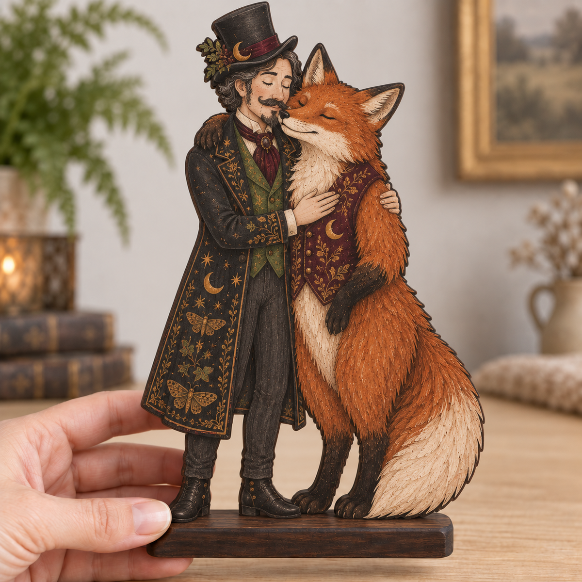 🎁2027 Enchanted Woodland Hug Wooden Figurine Collection