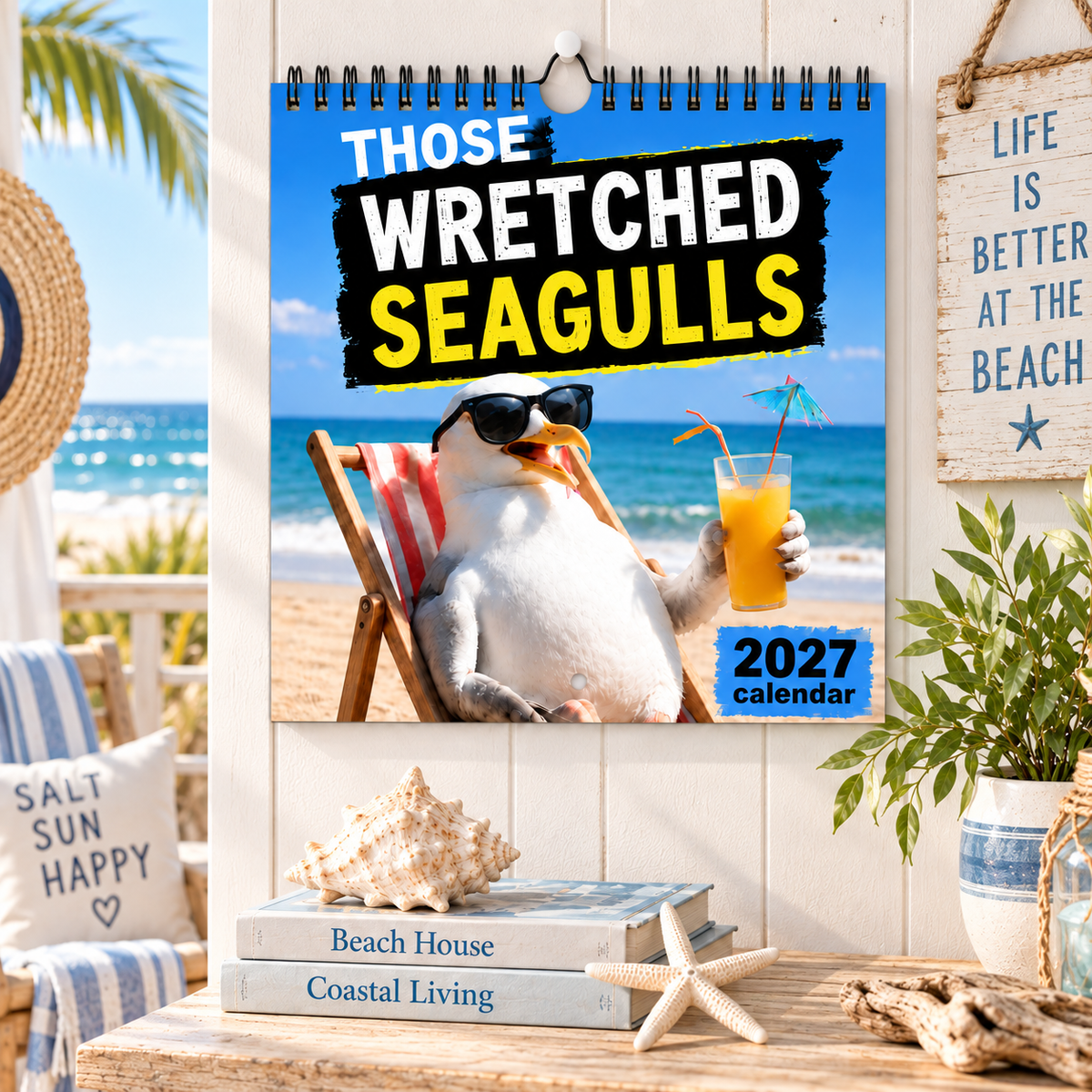 Those Wretched Seagulls 2027 Wall Calendar – Funny Humorous Seagull Meme Wall Calendar, Novelty Gift