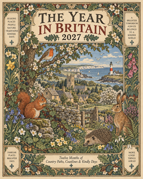 A Year In Britain 2027 – Vintage Storybook Wall Calendar