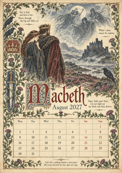 Legends Of Britain 2027 Wall Calendar – Folk Tales, Monsters & Old Stories