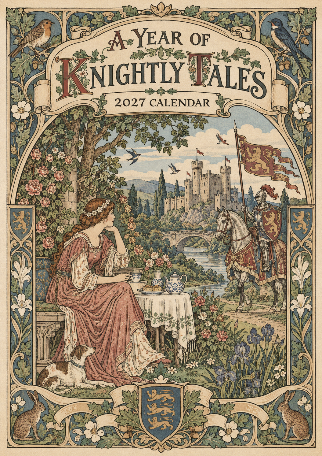 🏰 A Year of Knightly Tales – 2027 Medieval-Inspired British Wall Calendar