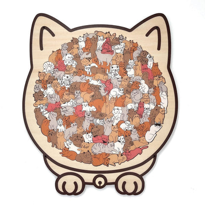 🐱Cat Wooden Jigsaw Puzzle — Relaxing, Screen-Free Fun for Cat Lovers