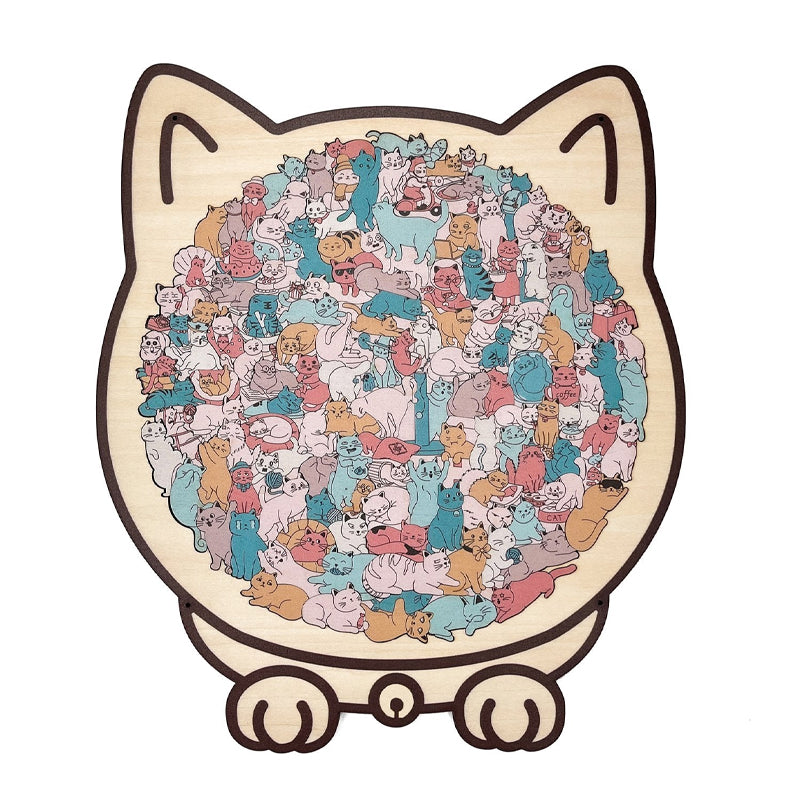 🐱Cat Wooden Jigsaw Puzzle — Relaxing, Screen-Free Fun for Cat Lovers