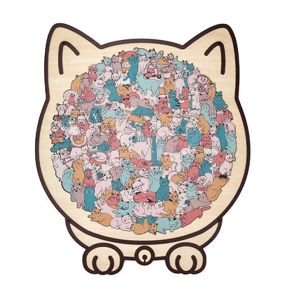🐱Cat Wooden Jigsaw Puzzle — Relaxing, Screen-Free Fun for Cat Lovers