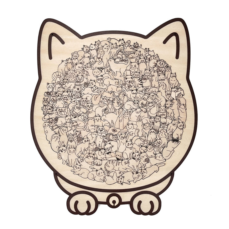 🐱Cat Wooden Jigsaw Puzzle — Relaxing, Screen-Free Fun for Cat Lovers