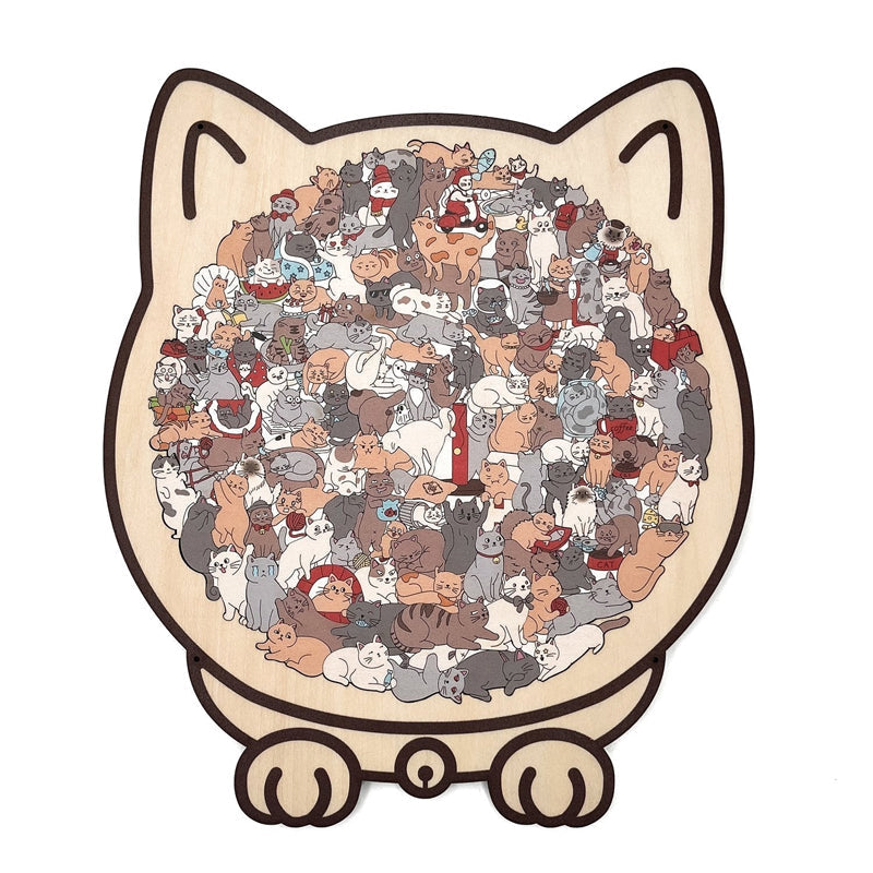 🐱Cat Wooden Jigsaw Puzzle — Relaxing, Screen-Free Fun for Cat Lovers