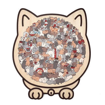 🐱Cat Wooden Jigsaw Puzzle — Relaxing, Screen-Free Fun for Cat Lovers