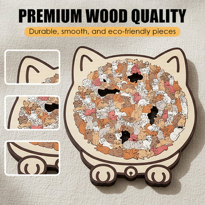 🐱Cat Wooden Jigsaw Puzzle — Relaxing, Screen-Free Fun for Cat Lovers