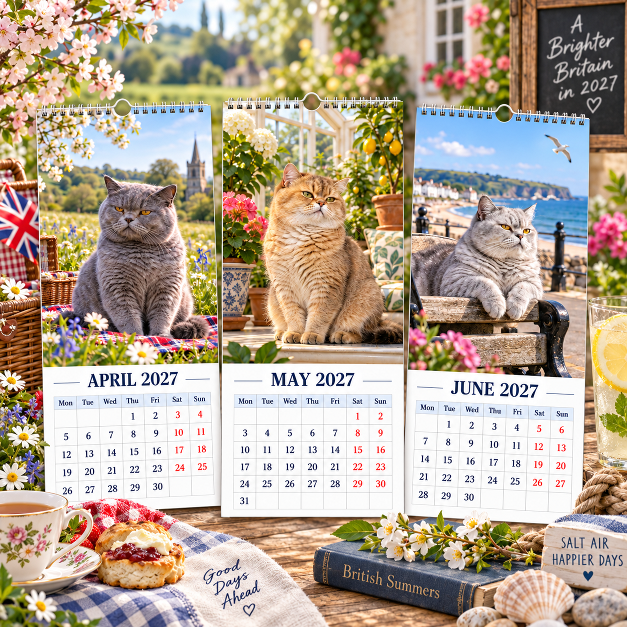 ✨🌿2027 British Shorthairs Being Unimpressed Calendar🐱