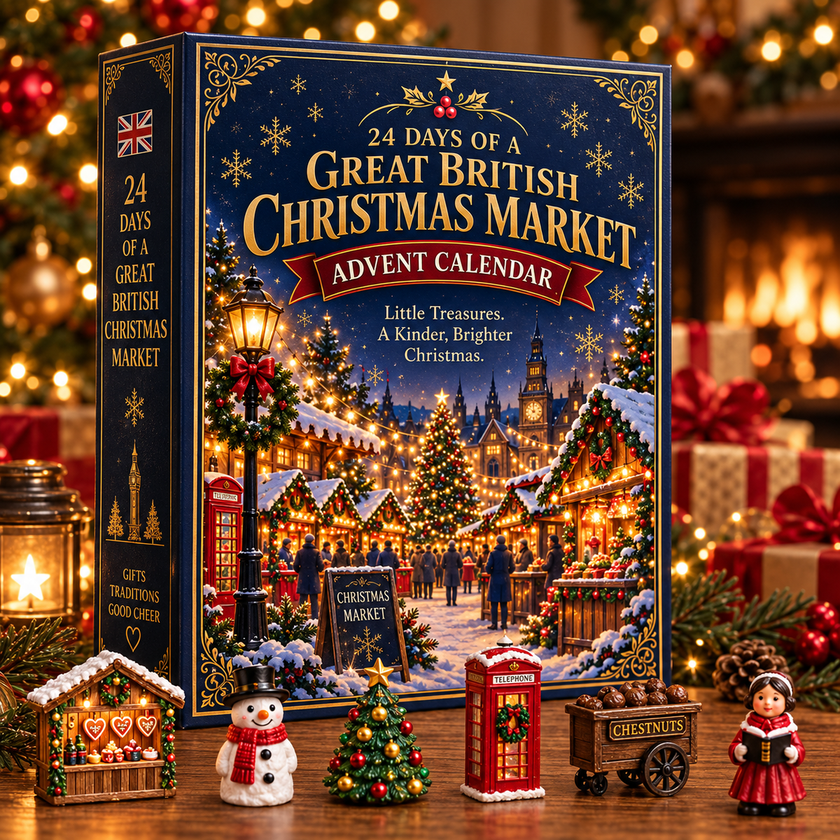 24 Days of a Great British Christmas Market Advent Calendar – 24 Festive Miniature Surprises