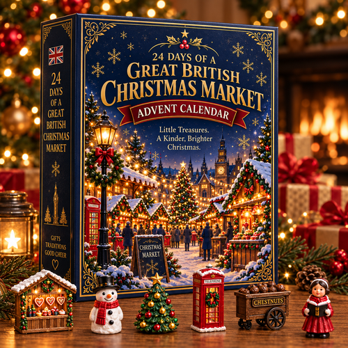 24 Days of a Great British Christmas Market Advent Calendar – 24 Festive Miniature Surprises