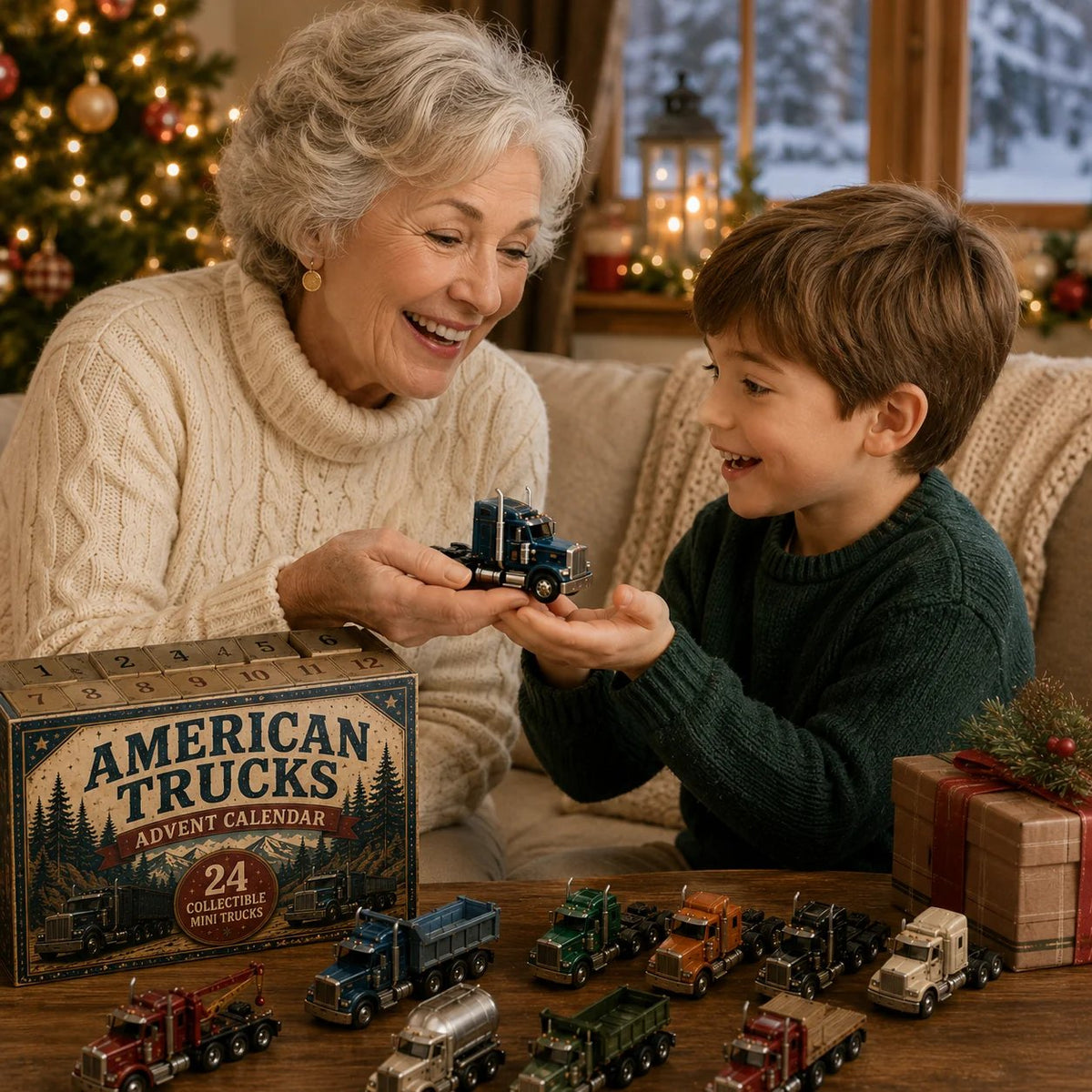 🔥HOT SALE 49% OFF🚚American Trucks Advent Calendar 2026 – 24 Days of Collectible Mini Truck Surprises, Acrylic Charms Blind Box