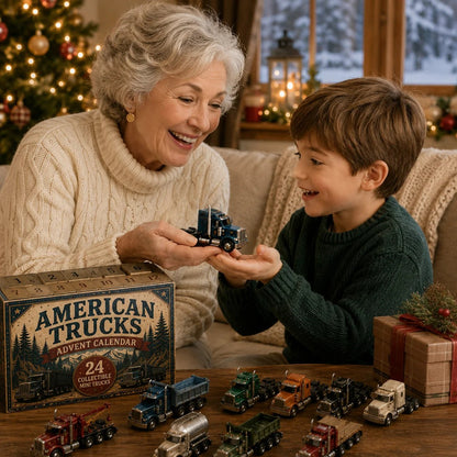 🔥HOT SALE 49% OFF🚚American Trucks Advent Calendar 2026 – 24 Days of Collectible Mini Truck Surprises, Acrylic Charms Blind Box