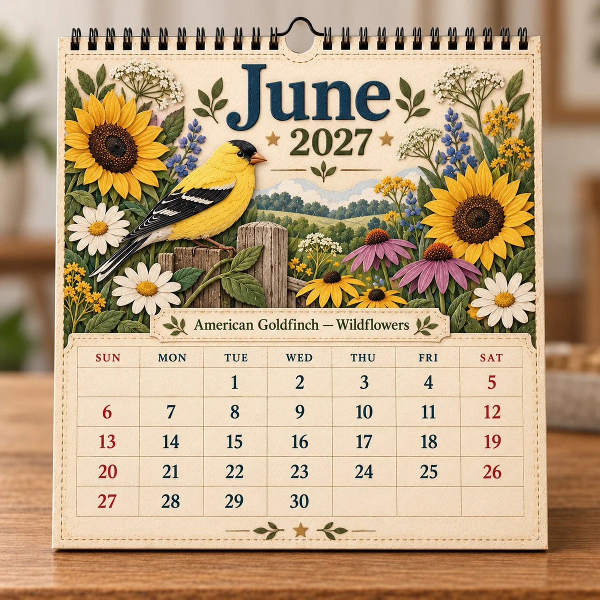 🐦 A Year of Birds: 2027 Birds of America Wall Calendar with Classic Wildlife Art