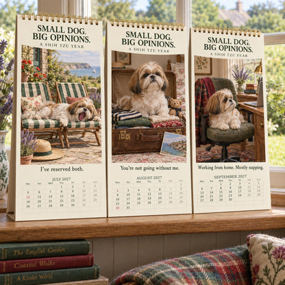 🐶 2027 Small Dog, Big Opinions: A Shih Tzu Year Wall Calendar
