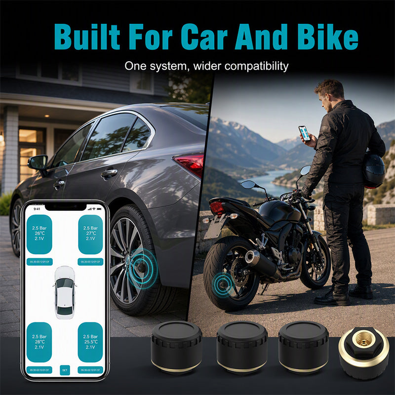 🚗 Wireless Tire Pressure Monitor – Real-Time Tire Tracking