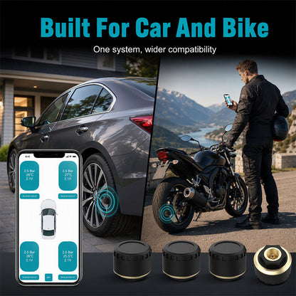 🚗 Wireless Tire Pressure Monitor – Real-Time Tire Tracking