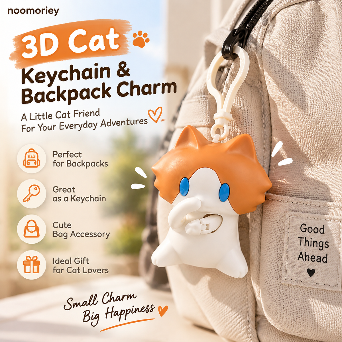 🐱 Pull-to-wave Cat Charm – The Tiny Cat That Waves Back