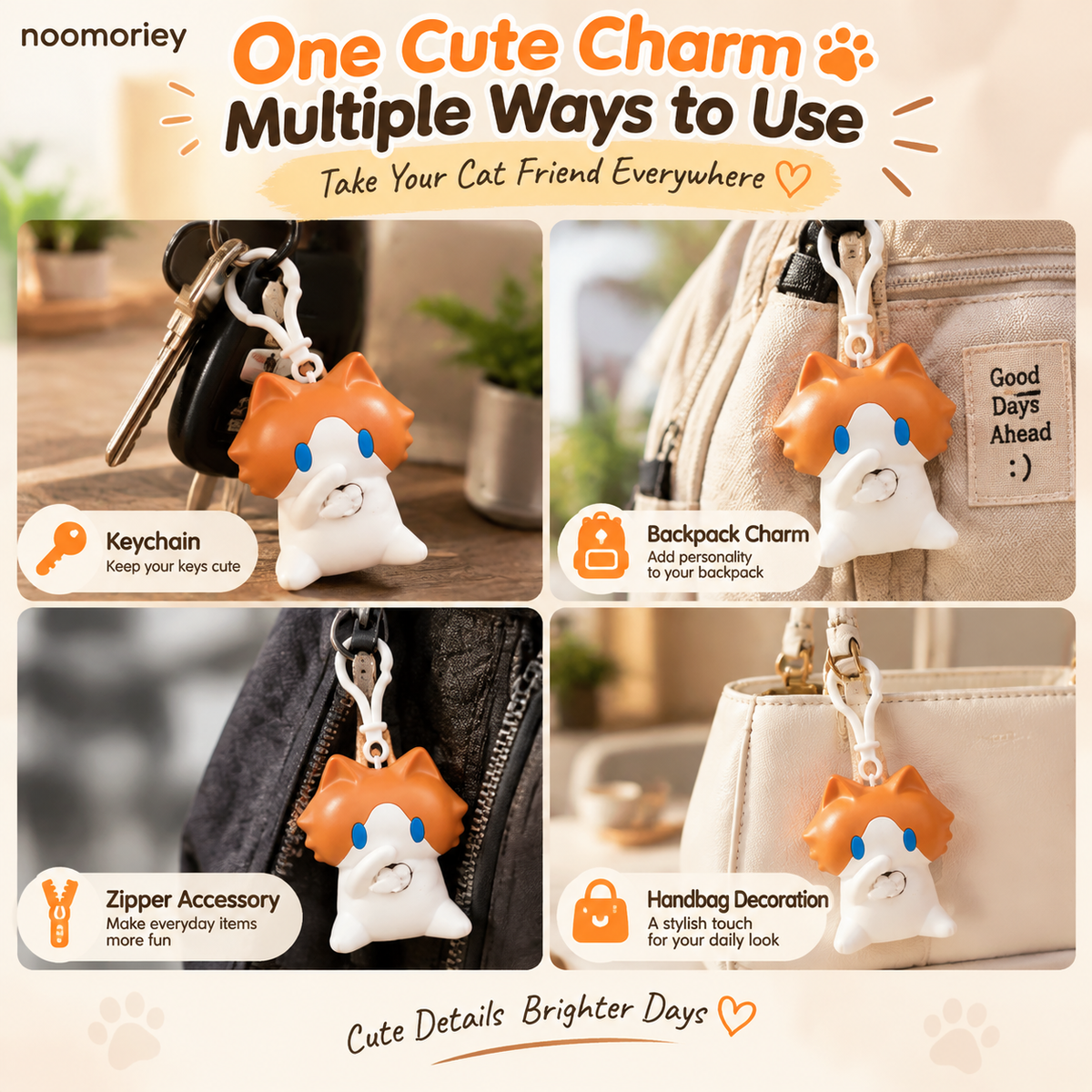 🐱 Pull-to-wave Cat Charm – The Tiny Cat That Waves Back