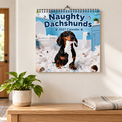 🐶Naughty Dachshunds 2027 Wall Calendar – 12 Months of Mischief, Mayhem & Sausage Dog Smiles