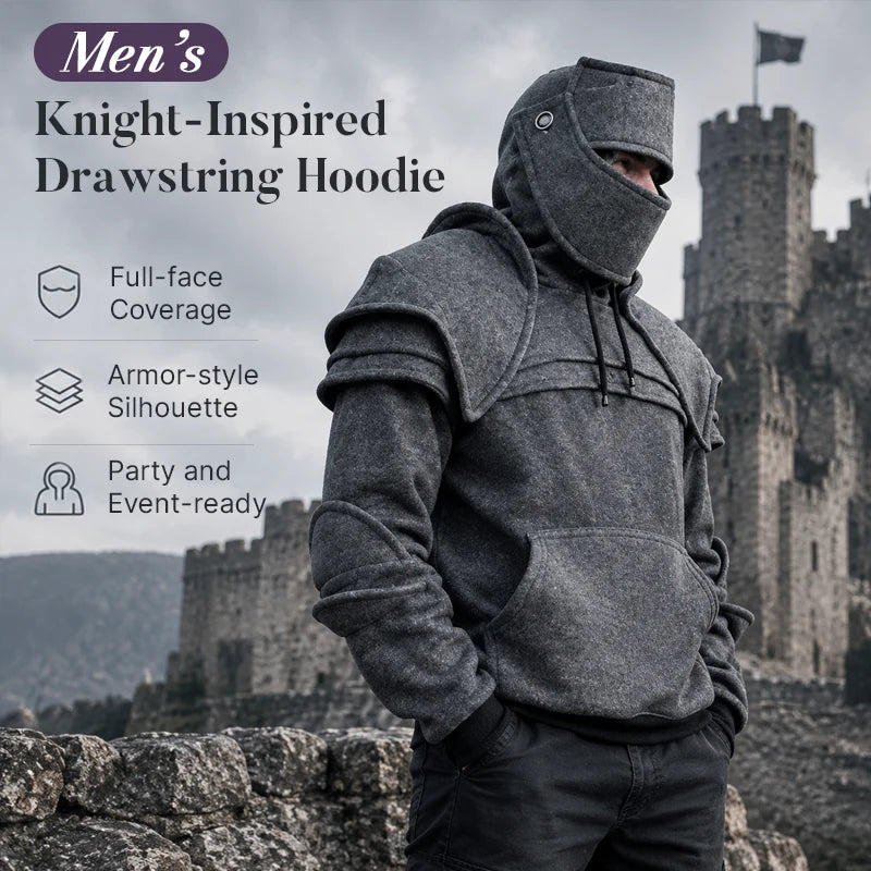 🛡️ Knight Cosplay Hoodie – Medieval Fantasy Streetwear Pullover!