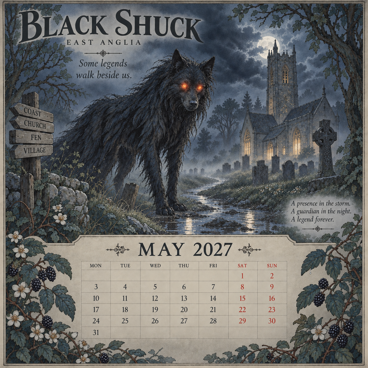 Legends of Britain 2027 Wall Calendar – Folk Tales, Monsters & Old Stories ——12 Months of Ancient Legends, Mysterious Creatures & Forgotten British Tales